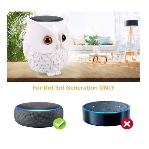 Other Ceramic Owl Statue Figure Amazon Alexa Echo Speaker Stand Mount Display Poshmark
